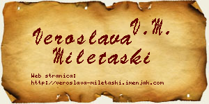 Veroslava Miletaški vizit kartica